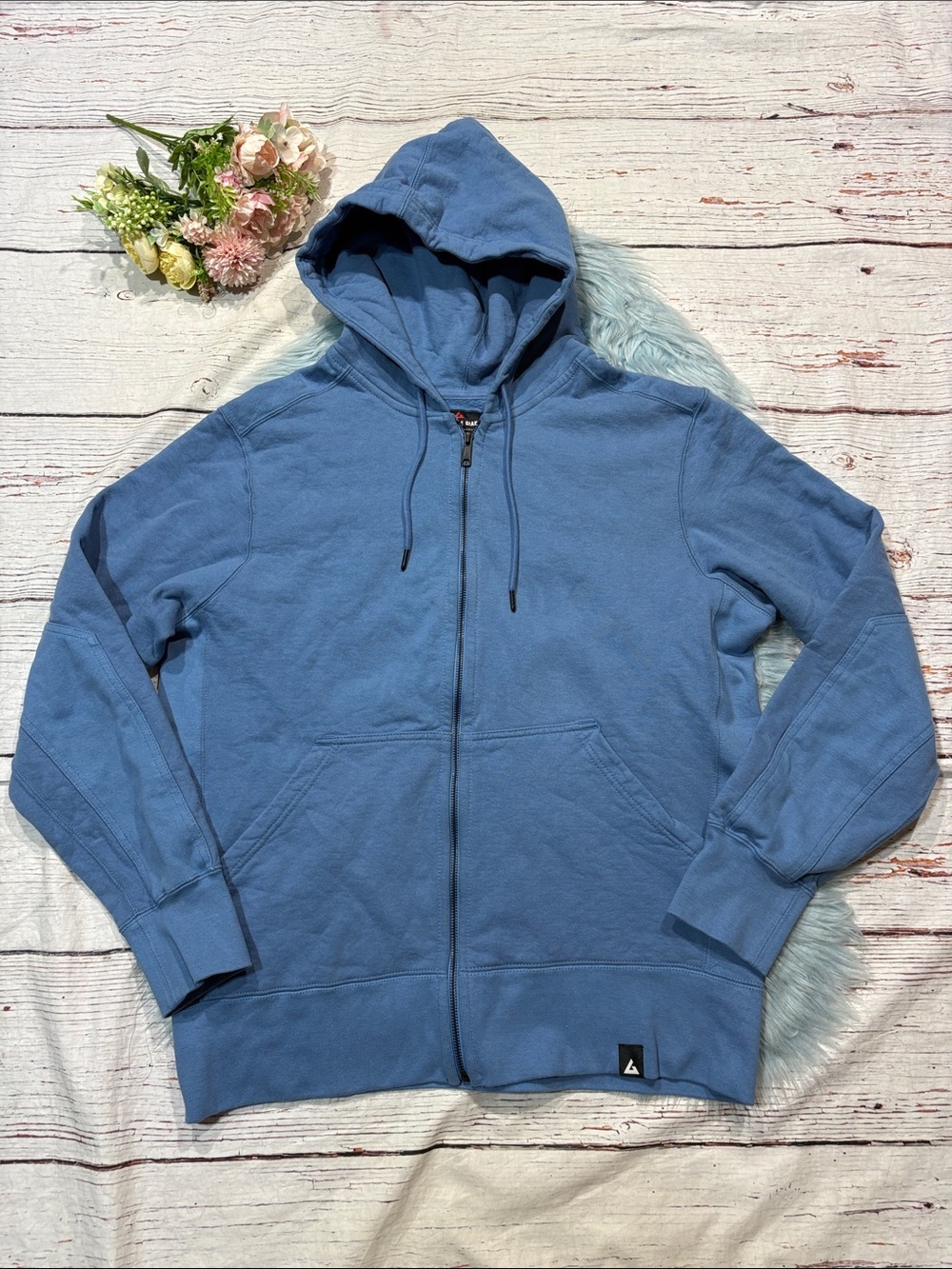 NWOT American Giant Heavyweight Classic Full Zip Hoodie Sweatshirt Men's Blue